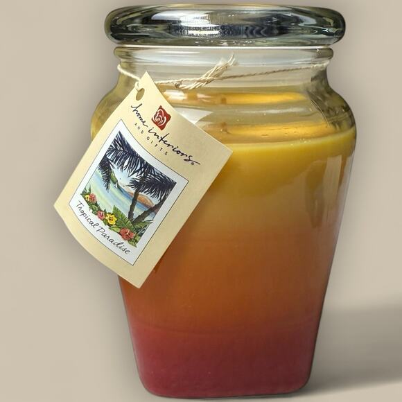 Vintage home interiors 22 Oz Candle Tropical Paradise New Never Used Plain Jar - Picture 1 of 3